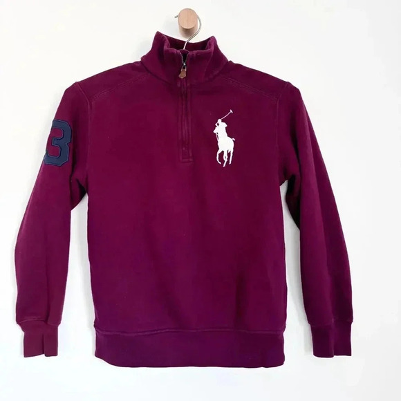 Polo Ralph Lauren Mock Neck 1/4 Zip Sweatshirt - Picture 1 of 8